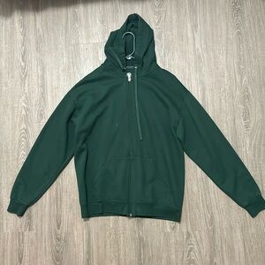 Green Zip Up Hoodie